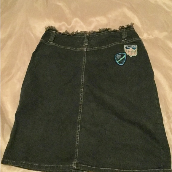 REDUCED PRICE! Cute Vintage Route 66 Denim Skirt Sz 6 - Picture 2 of 2